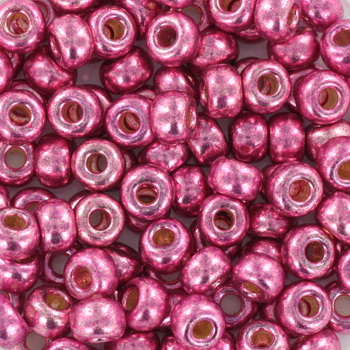 Extra foto's miyuki rocailles 6/0 - duracoat galvanized hot pink
