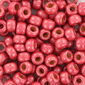 Extra pictures miyuki seed beads 6/0 - duracoat galvanized matte light cranberry