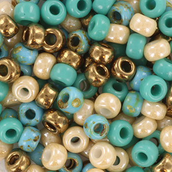 Extra pictures miyuki seed beads 6/0 - blue beach