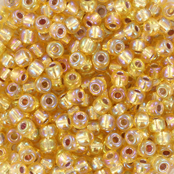 Extra pictures miyuki seed beads 8/0 - silverlined ab gold