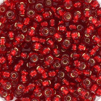 Extra pictures miyuki seed beads 8/0 - silverlined ruby