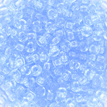 Extra foto's miyuki rocailles 8/0 - transparant light cornflower blue
