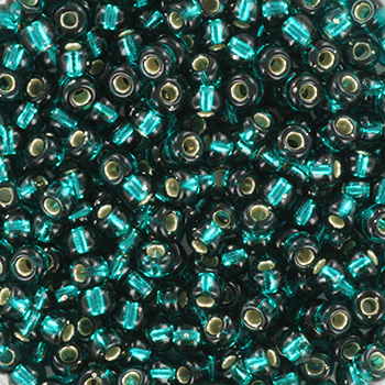 Extra pictures miyuki seed beads 8/0 - silverlined dark teal