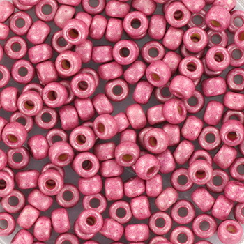 Extra foto's miyuki rocailles 8/0 - duracoat galvanized matte hot pink