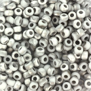 8/0 Miyuki Japanese Seed Beads with Czech Coating - White