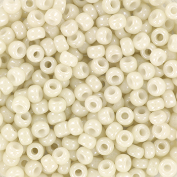Extra pictures miyuki seed beads 8/0 - opaque luster limestone 
