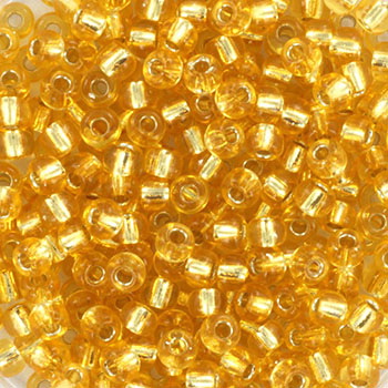Extra pictures miyuki seed beads 8/0 - silverlined gold