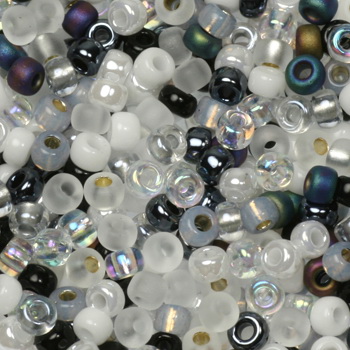 Extra pictures miyuki seed beads 8/0 - mix salt and pepper