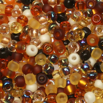 Extra pictures miyuki seed beads 8/0 - mix golden grains