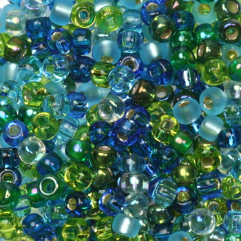 Extra pictures miyuki seed beads 8/0 - mix electric blue lagoon
