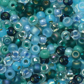 Extra pictures miyuki seed beads 8/0 - mix touch of teal