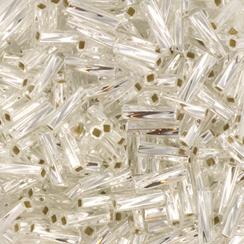 Extra foto's miyuki twisted bugles 2x6 mm - silverlined crystal