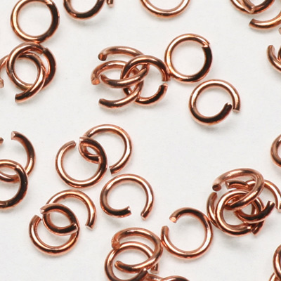 Extra pictures jump ring copper - 4 mm