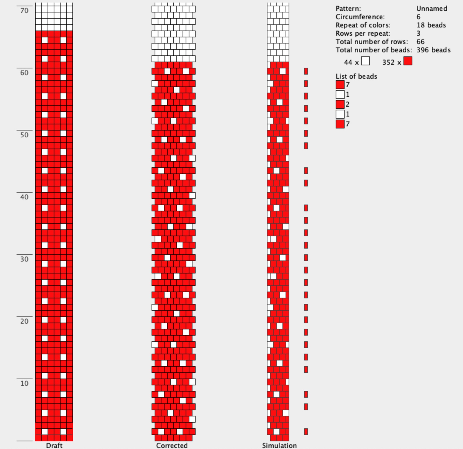 Extra foto's DIY kit armband haken met 11/0 - polka rouge