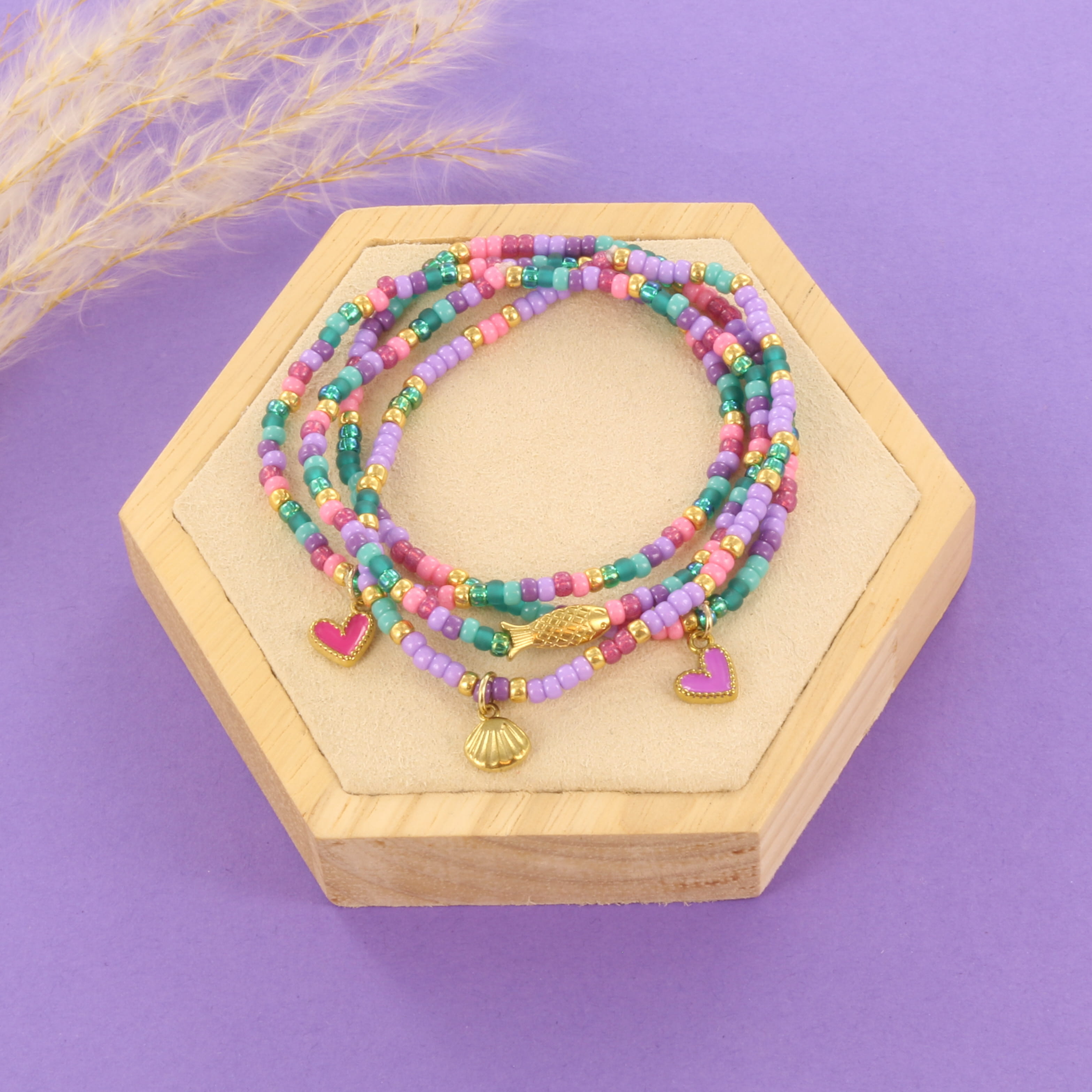 Extra pictures DIY package - heart charms bracelets