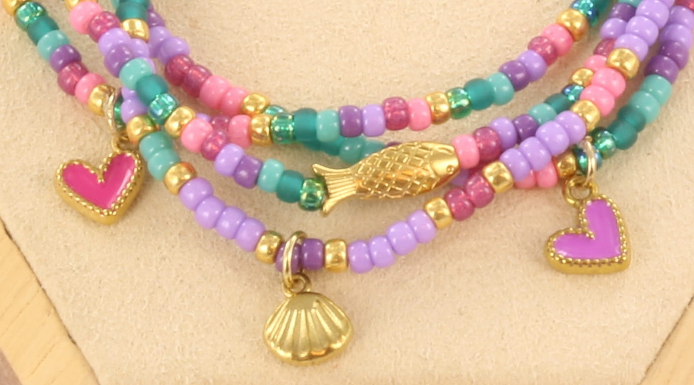 Extra pictures DIY package - heart charms bracelets