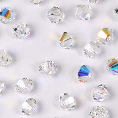 Extra foto's swarovski bicone 4 mm - crystal ab