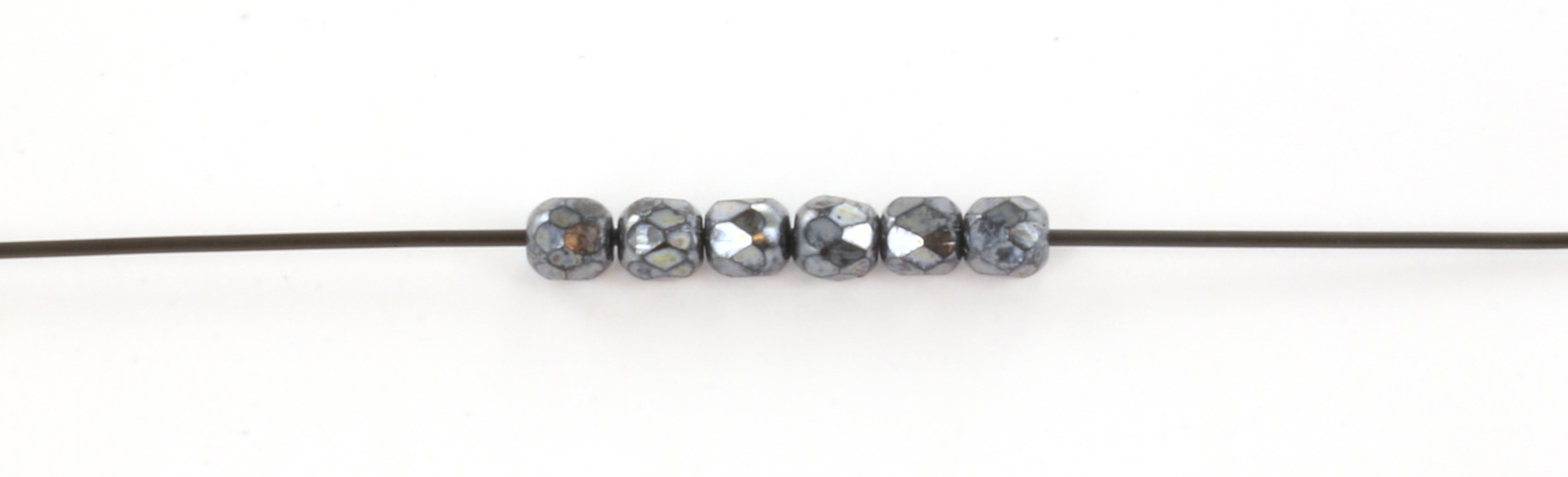Extra pictures Czech faceted round 3 mm - hematite