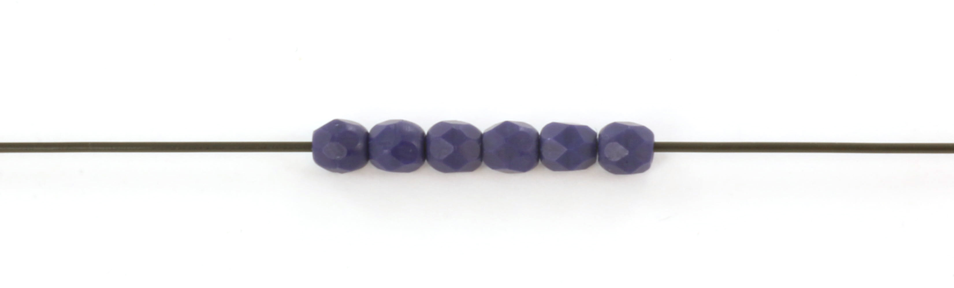 Extra pictures Czech faceted round 3 mm - matte navy blue