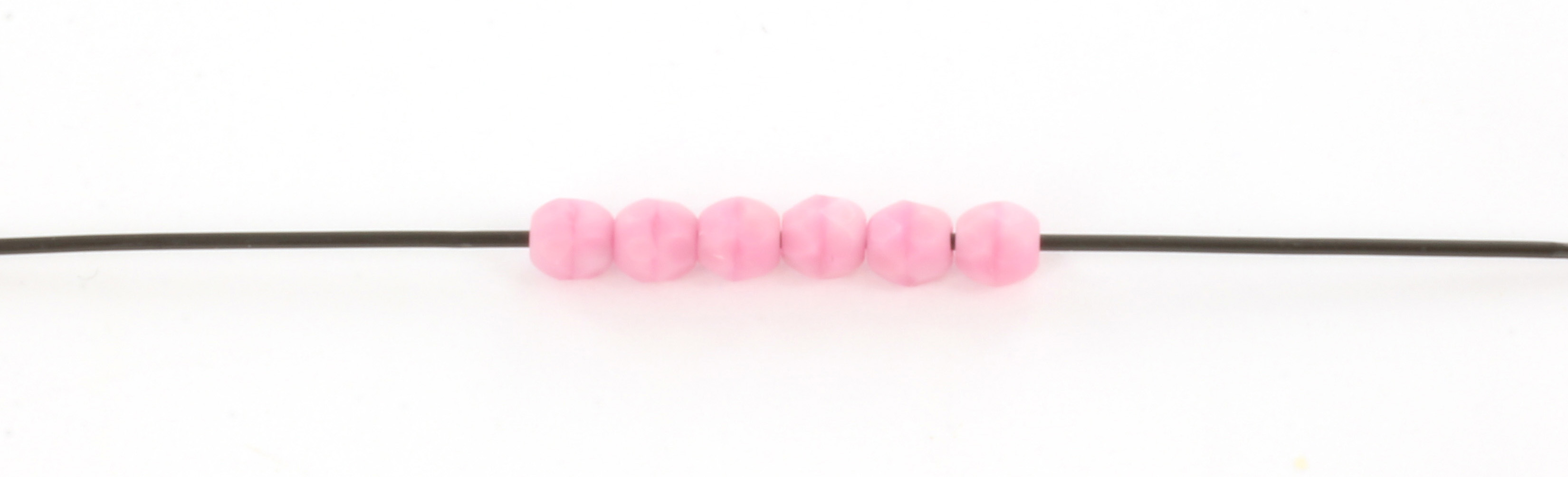 Extra pictures Czech faceted round 3 mm - matte carnation pink