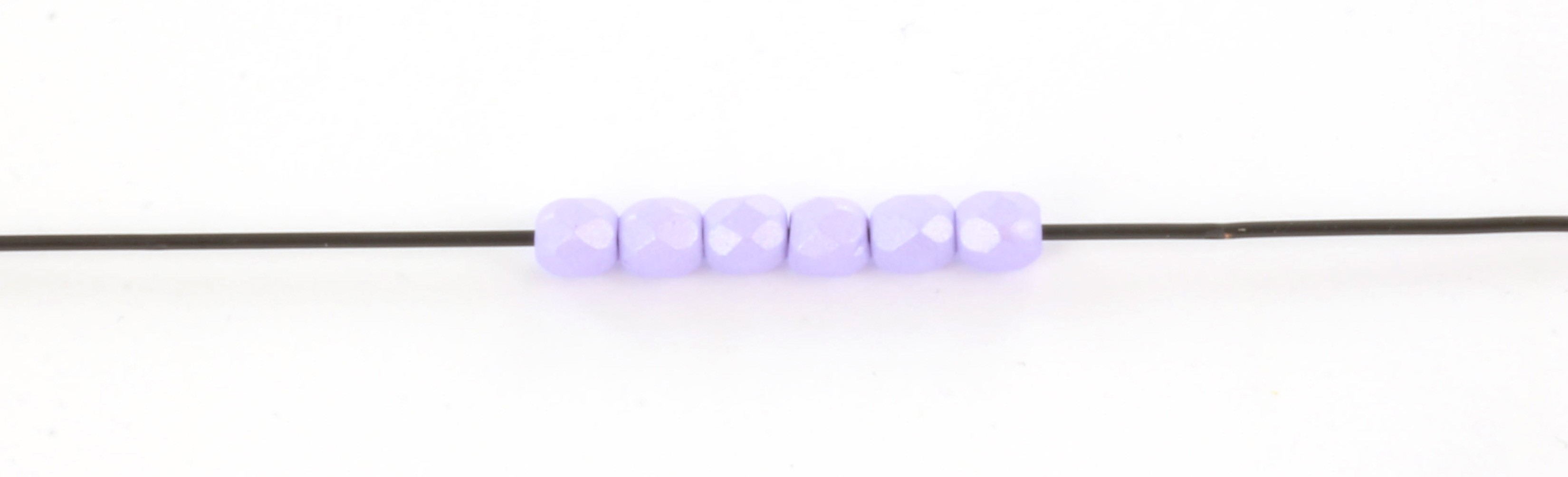 Extra foto's Tsjechisch facet rond 3 mm - powdery pastel purple