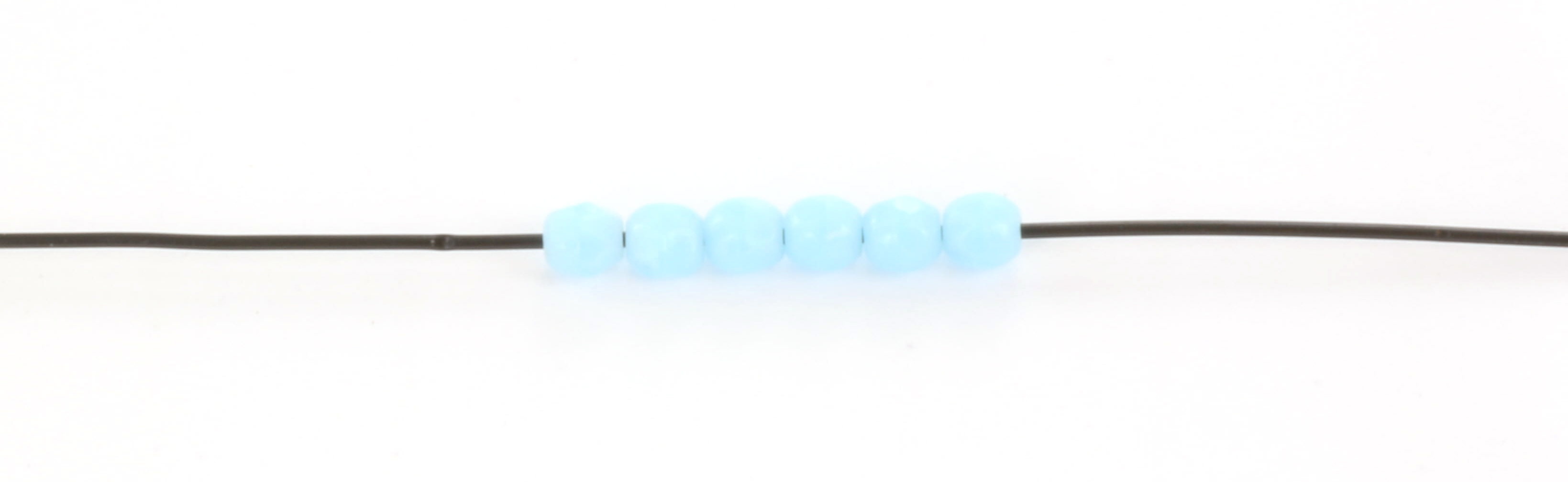 Extra foto's Tsjechisch facet rond 3 mm - sky blue coral