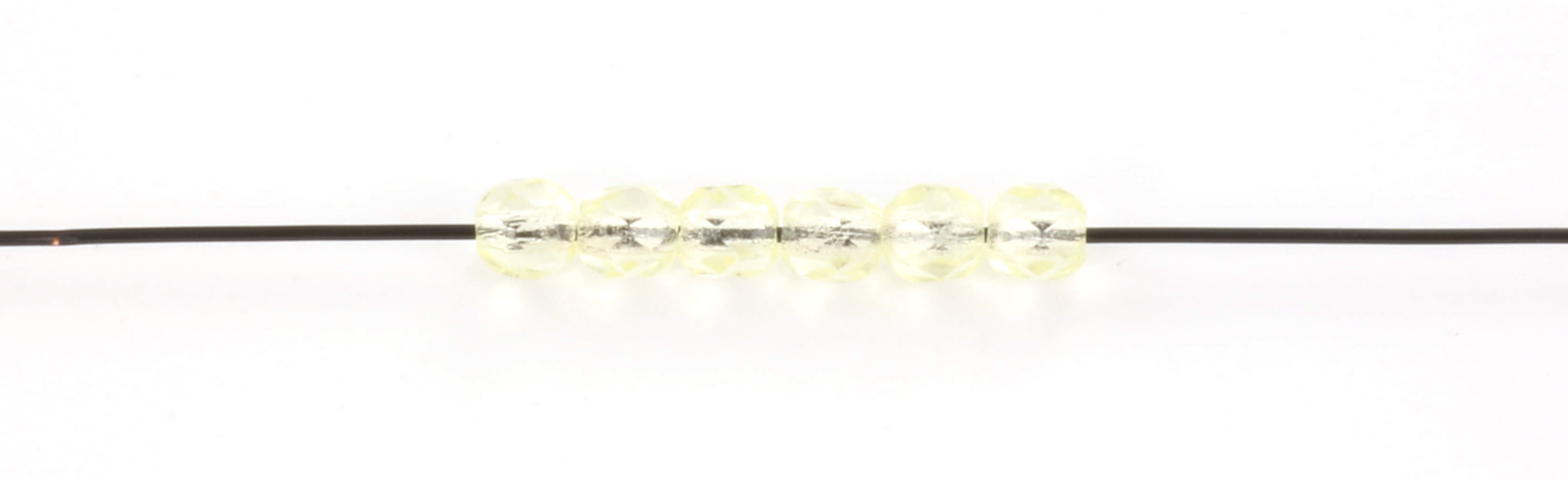 Extra foto's Tsjechisch facet rond 4 mm - citrine yellow