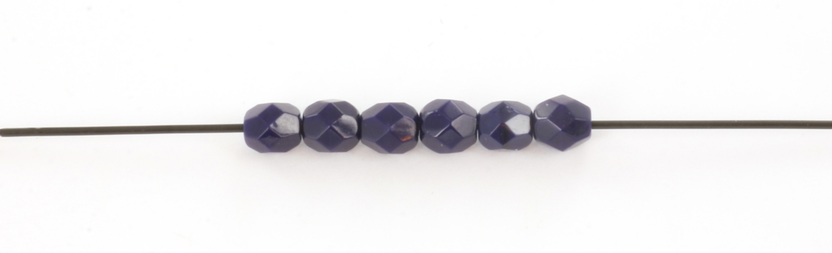 Extra pictures Czech faceted round 4 mm - dark blue lapis