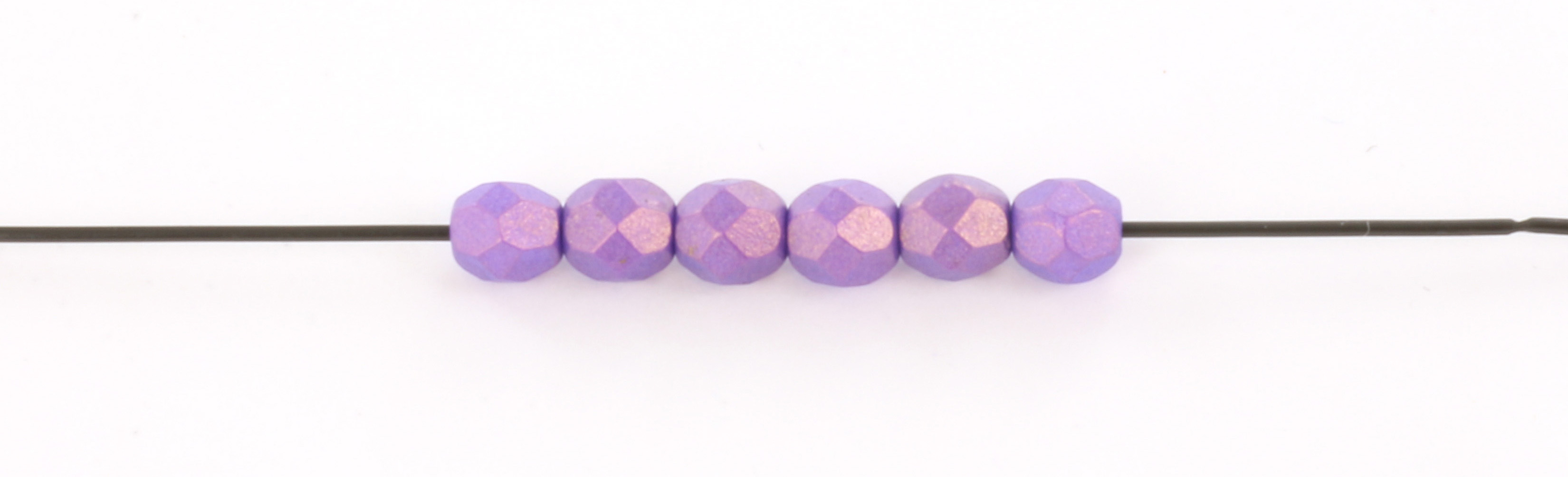 Extra pictures Czech faceted round 4 mm - gold shine purple