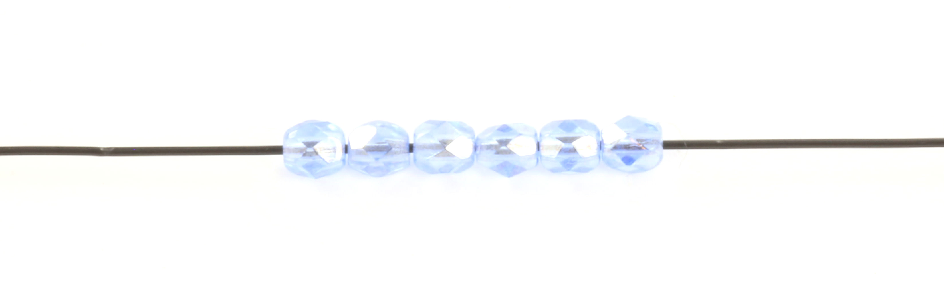 Extra foto's Tsjechisch facet rond 4 mm - luster light sapphire