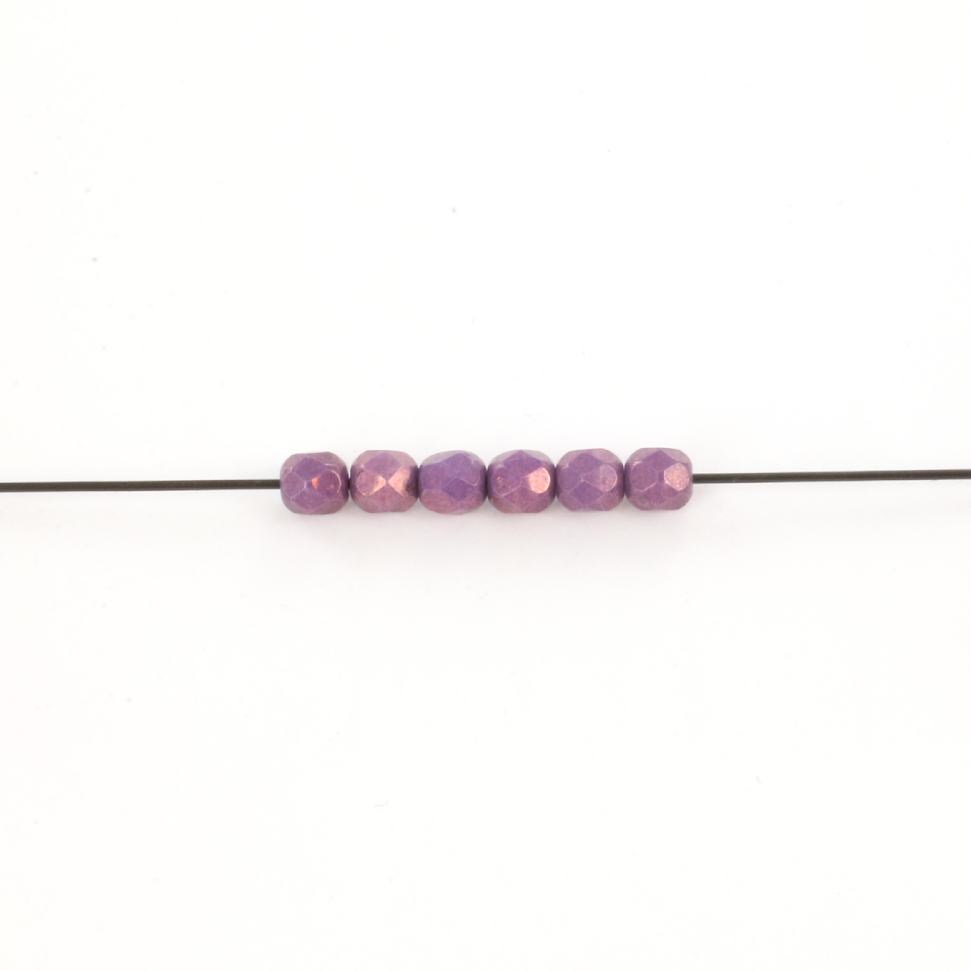 Extra pictures Czech faceted round 4 mm - purple vega luster