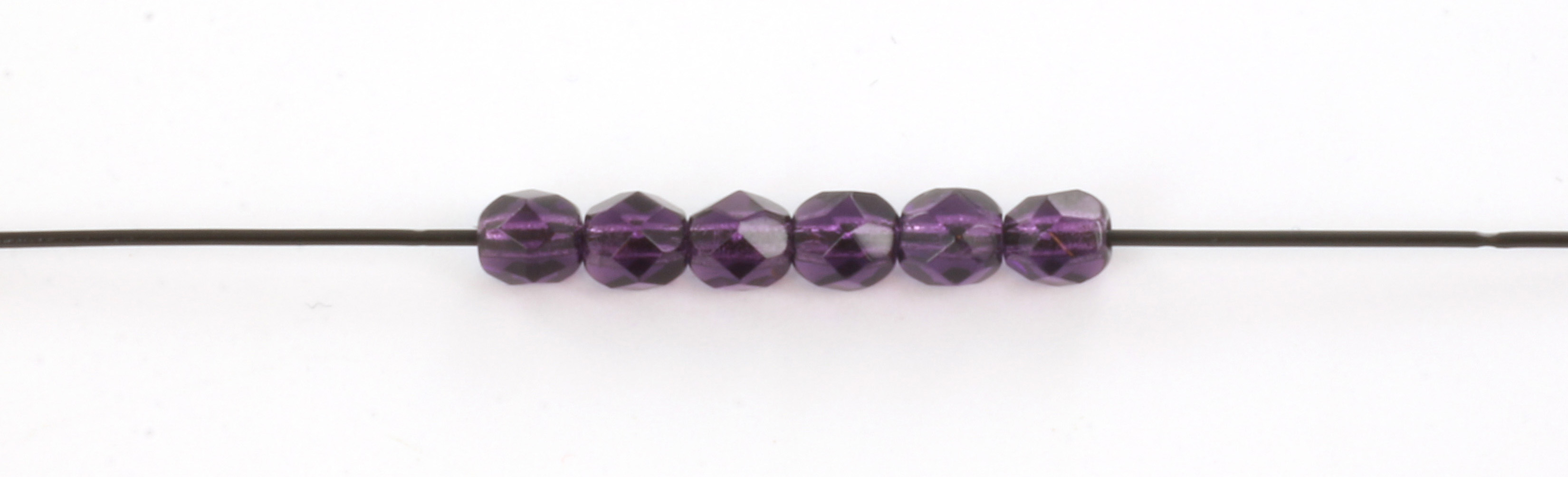 Extra pictures Czech faceted round 4 mm - tanzanite