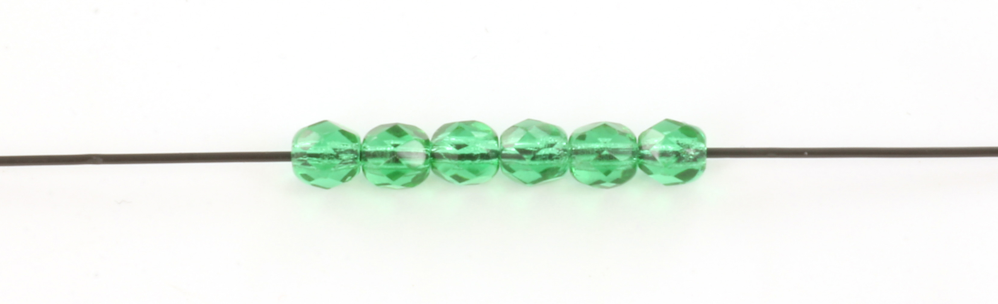 Extra pictures Czech faceted round 4 mm - teal