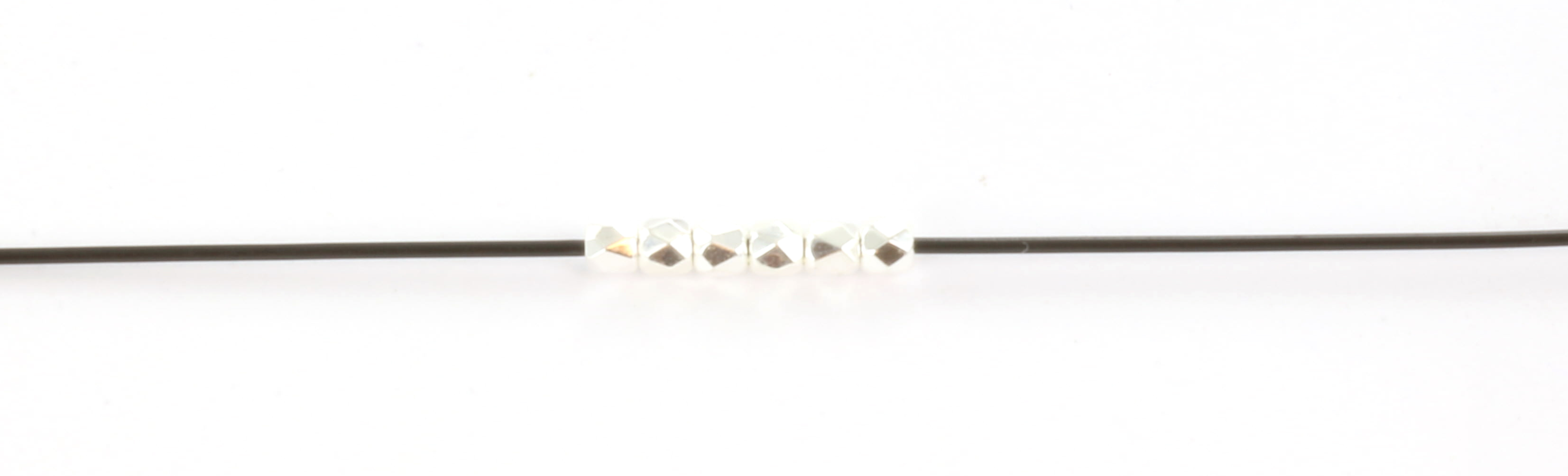 Extra pictures Czech faceted round 2 mm - fine silver plated