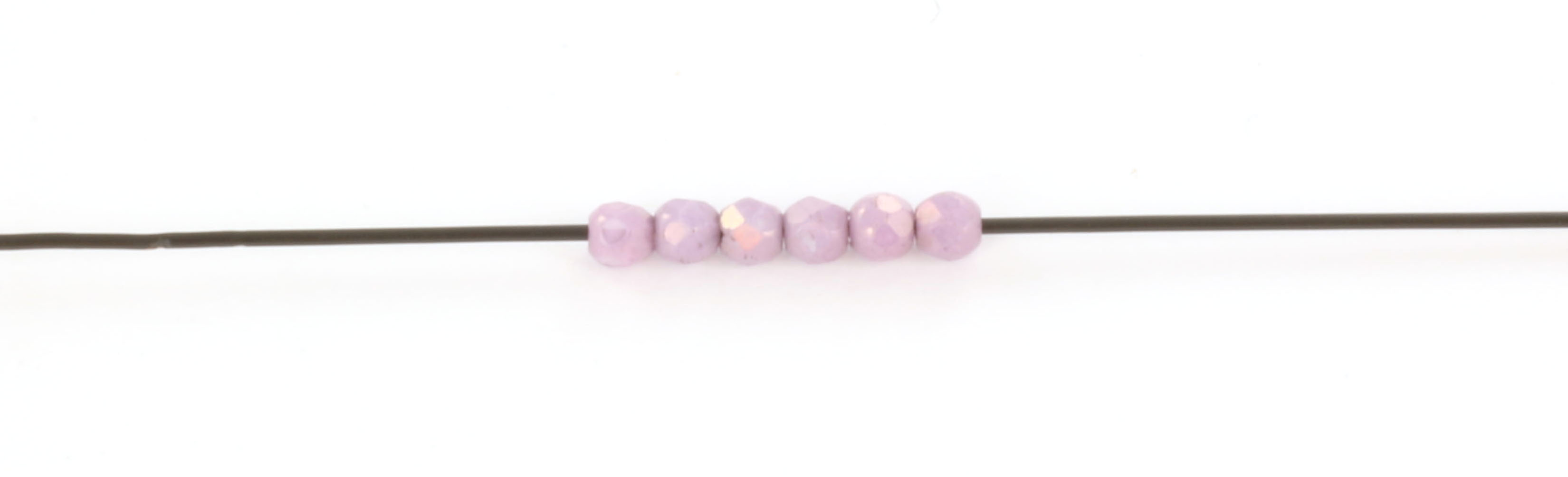 Extra pictures Czech faceted round 2 mm - luster opaque lilac