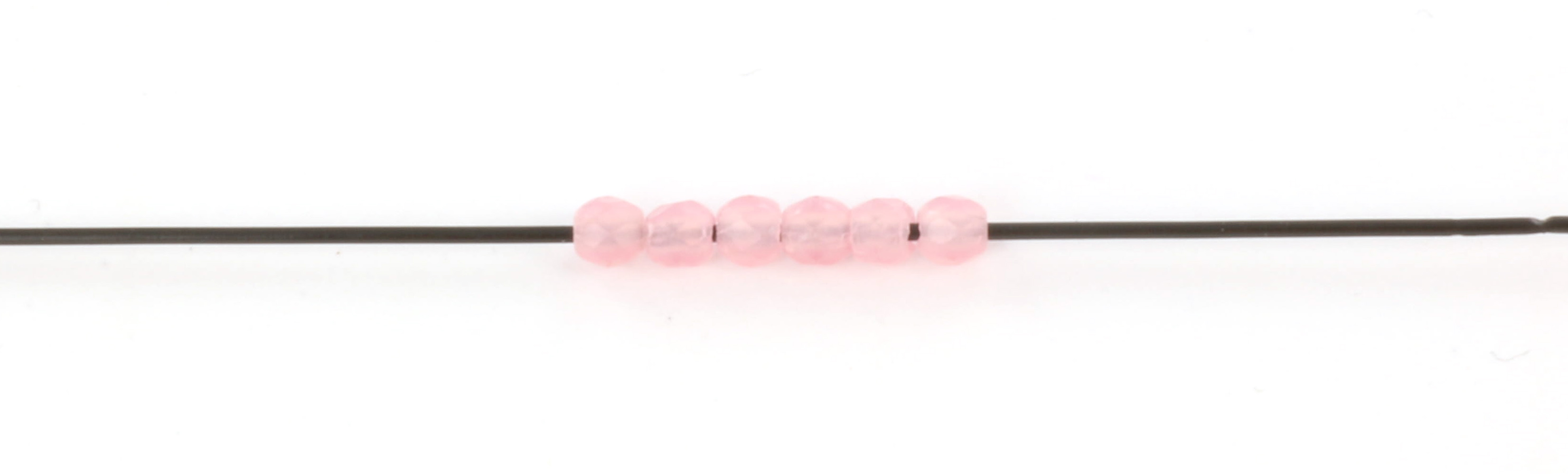 Extra foto's Tsjechisch facet rond 2 mm - matte opal pink